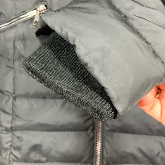 Aritzia Babaton Astell Goose Down Quilted hood Black knee length Coat - Picture 12 of 14